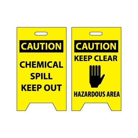 National Marker Co Floor Sign - Caution Chemical Spill Keep Out FS5